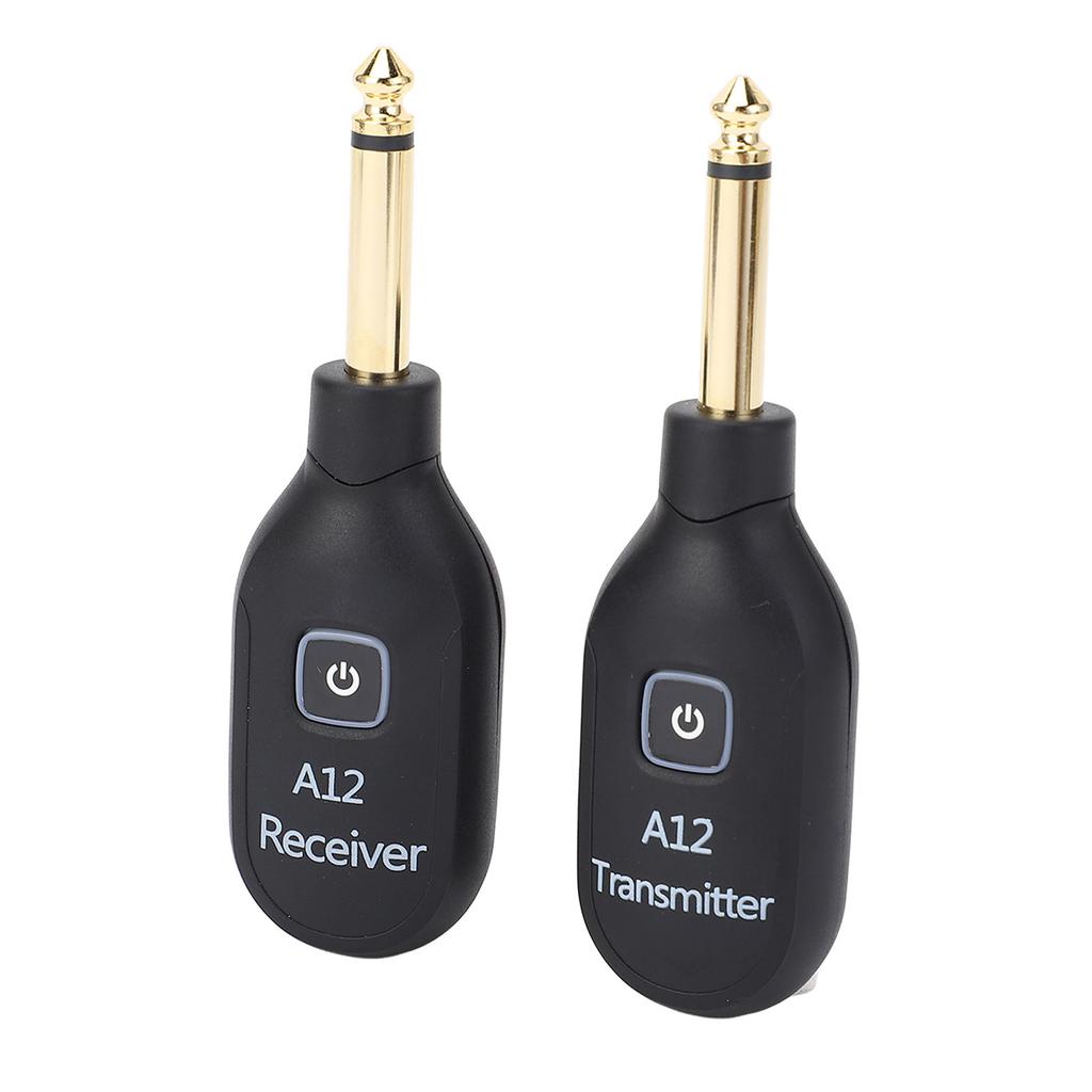 Bezprzewodowy System Gitarowy 2,4 GHz Wtyk 6,35 mm Zasięg 30 m Bezprzewodowy Nadajnik i Odbiornik do Gitary Basowej Vi