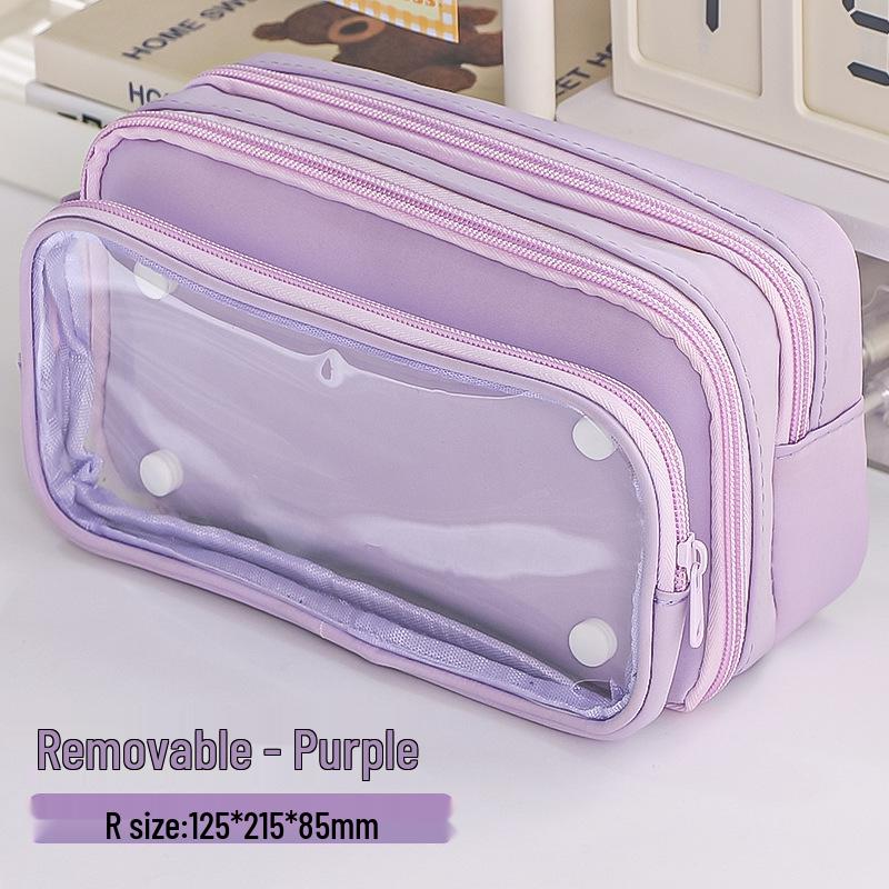 Cute Cheese Pencil Case: High Capacity, Multi-layer Stationery Bag for Students