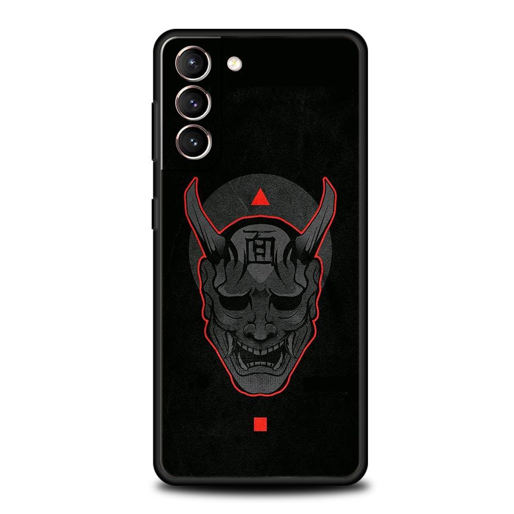 Japan Ghost Face Samurai Soft Phone Case For Samsung Galaxy S25 Edge S24 Plus S23 FE S22 S21 S20 Ultra 5G S10 Protect Cover