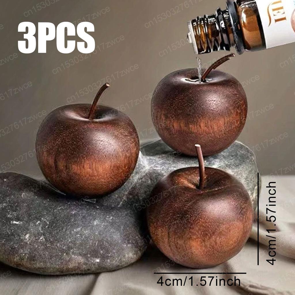 Natürliches Holz Apfel Aroma Diffusor Auto Haus Büro Tischdeko, Entspannender Duftspender, Weihnachtsgeschenk, Ätherisches Öl Diffusor