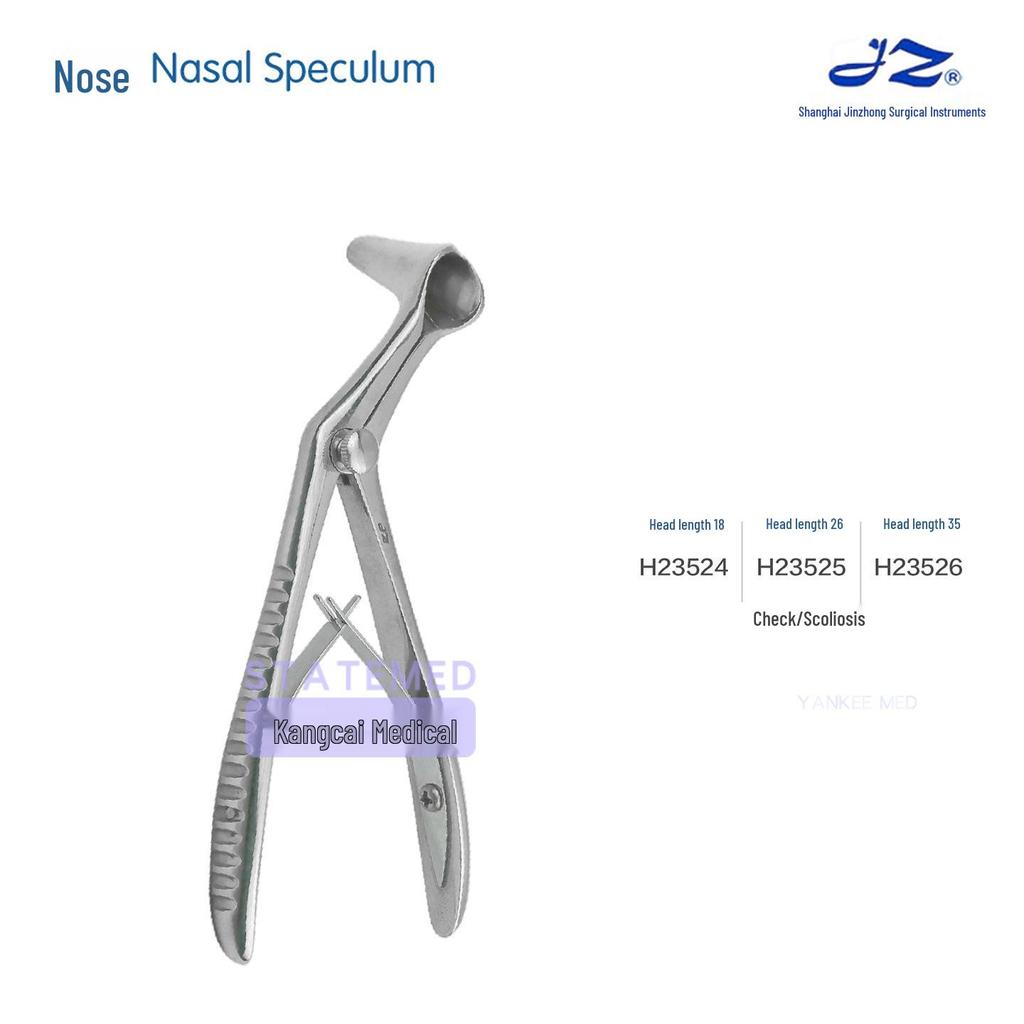 Jinzhong Stainless Steel Nasal Speculum for Nasal Examination - Adult & Child Dilator