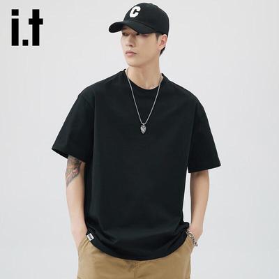 Izzueit Men's Heavyweight Loose Fit Short Sleeve T-Shirt