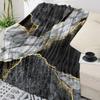 Beautiful Teal Marble Pattern Flannel Blanket Warm Soft Sofa Blanket Winter Sheet Bedspread Camping Travel Blanket