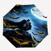 1pc Batman, Full Moon Automatic Folding Umbrella - Compact 8-Rib Design, Durable Plastic & Iron1469L