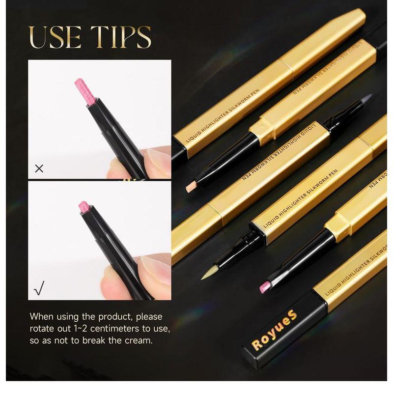 RoyueS - 2 In 1 Liquid Aegyosal & Highlighter Pencil - 4 Shades