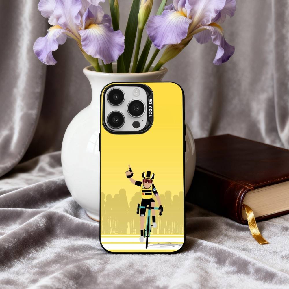 T-Tour De France B-Bike R-Rainbow Phone Case For iPhone17,16,15,14,13,12,11 Plus,Pro Max Black Candy silver phone case