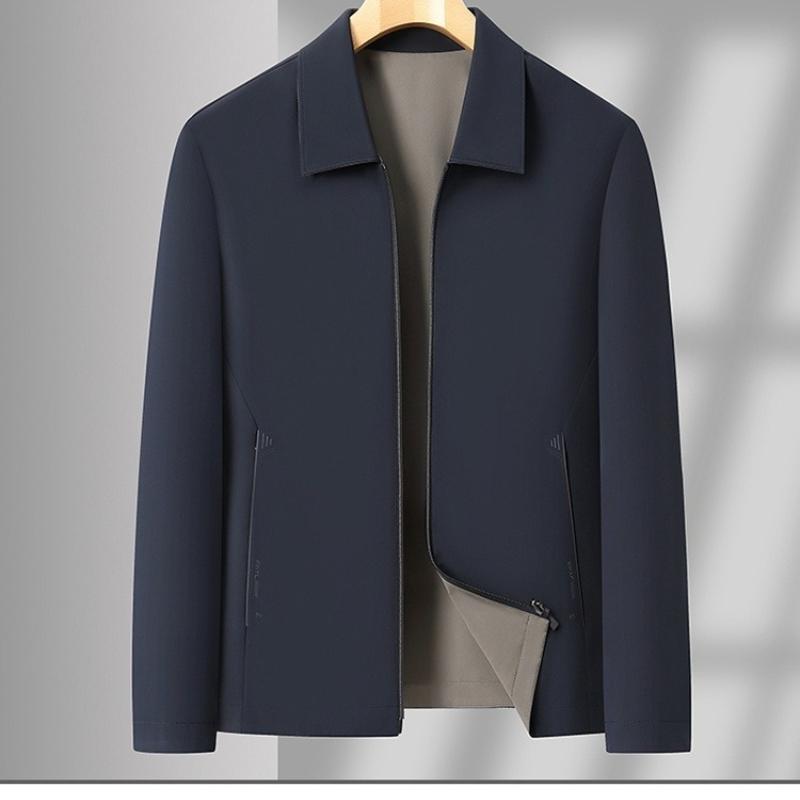 

Men s Lightweight Zip Up Jacket Eisenhower Work Office Jackets Casual Golf Outwear 4XL Темно-синій