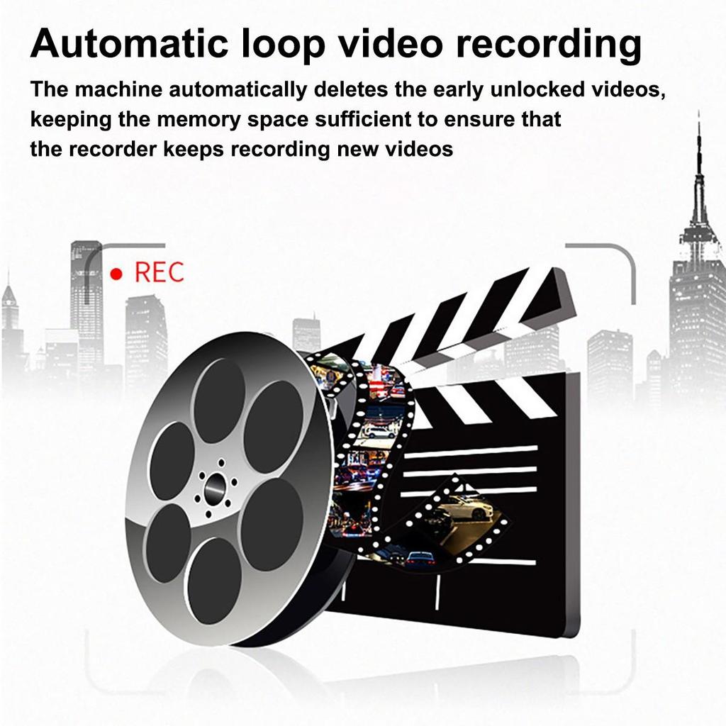 DVR para automóvil HD 1080P con 3 lentes para tablero de instrumentos, cámara de tres vías, grabadora de video, videocámara para tablero de instrumentos, pantalla IPS de 2.0 pulgadas y cámara trasera