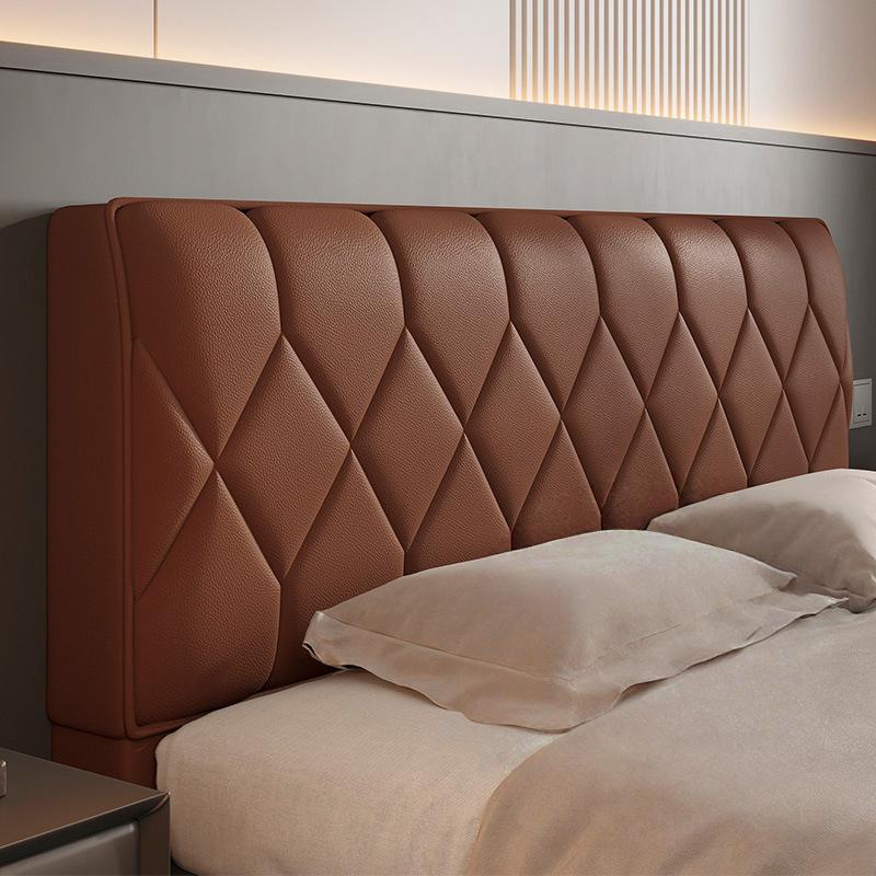 Luxury PU Leather Bed Headboard Cover Thicken Quilted Bed Head Cover All-inclusive Bedside Bed Back Dust Protector Cover