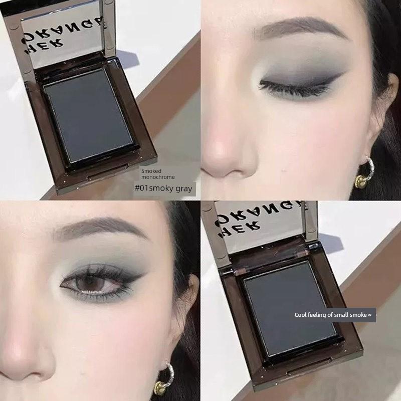Purple Iris Flower! Colorful Single-Color Eyeshadow, Matte Single Blue Highlighter, Sparkling Pink Base, White and Green