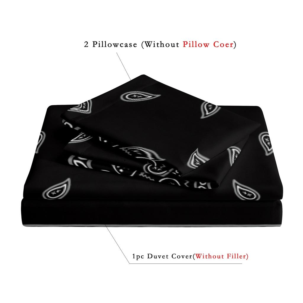 3-teiliges stilvolles Bettwäscheset mit Paisley-Muster und Kissenbezügen für Schlafzimmer und Studentenwohnheim (1 Bettbezug + 2 Kissenbezüge)