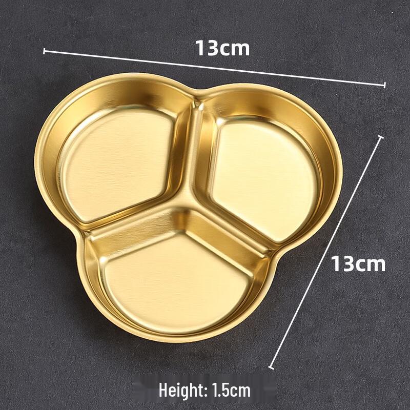 Flower-shaped Three-compartment Dipping Plate Set