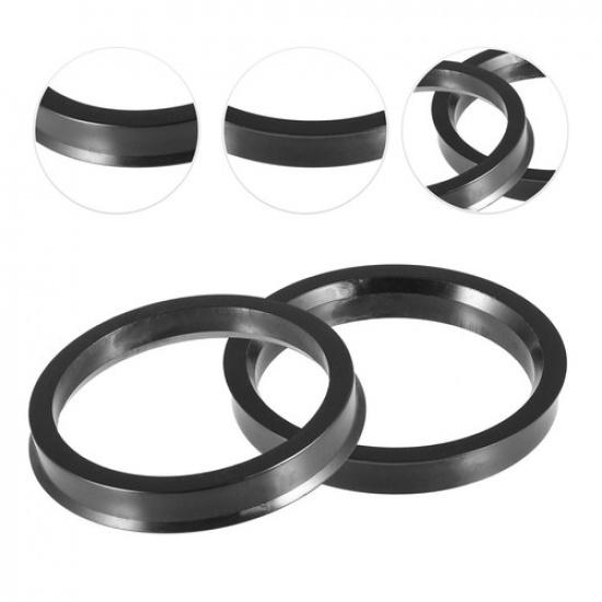 70.1mm To 60.1mm Universal Car Hub Centric Rings 2.37" To 2.76" Black Pack of 4