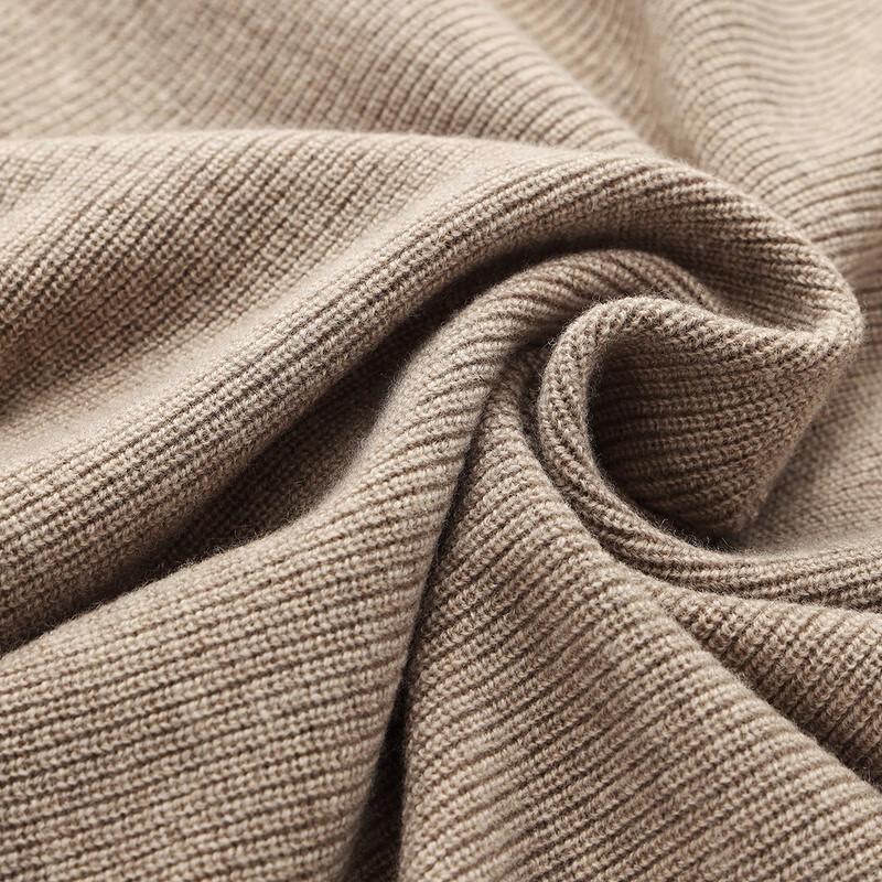 Herren Woll-Cardigan mit halbem Stehkragen und durchgehendem Reißverschluss