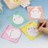 3 szt. Losowy kolor Praktyczne Naklejki Paster kształt królika Notatnik Karteczki samoprzylepne