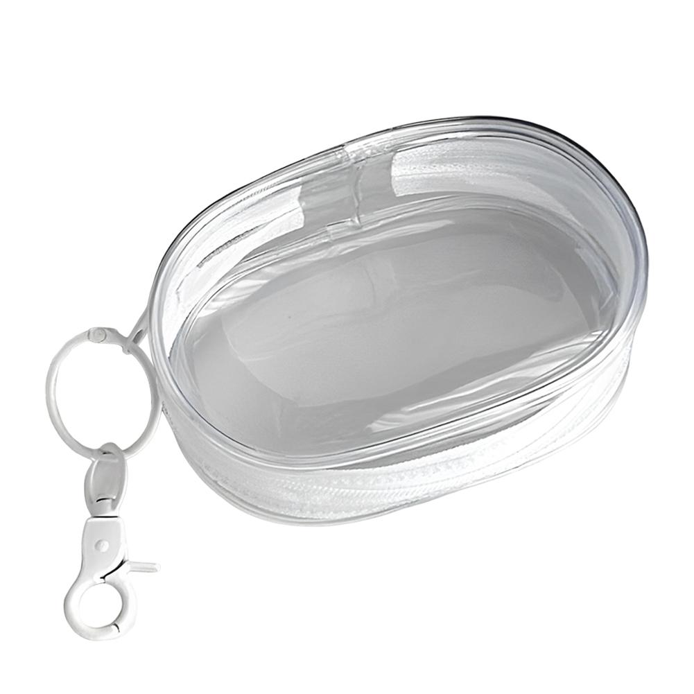 Data Cable Storage Bag Earphones Storage Case Dustproof Keychain Storage Pouch Transparent for Chargers Earphones & Data Cables