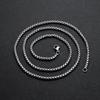 Andara 925 Silver Gold Plated 4mm Wide Square Chain Necklace Fashion Basic Choker Women Men Jewelry Gift