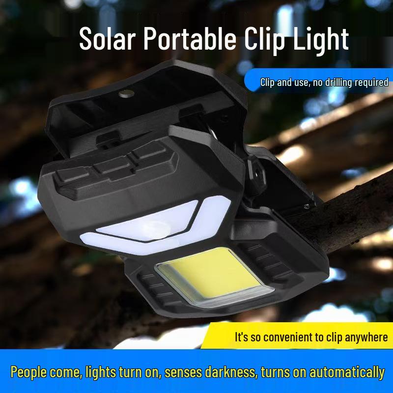 Solar Sensor Außenleuchten für Hof, Balkon, Camping und Arbeitszimmer - Bestseller Clip-On Design