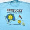 Vintage 80s KENTUCKY BLUE GRASS STATE T-Shirt MEDIUM/LARGE Soft Thin Cardinal
