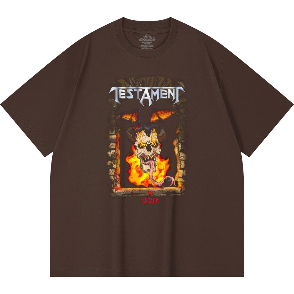 230 g/m² 100% Bavlna T-shirt Heavy Metal Rocková Kapela Tisk Populární Hudby Unisex Těžký Bavlněný T-shirt