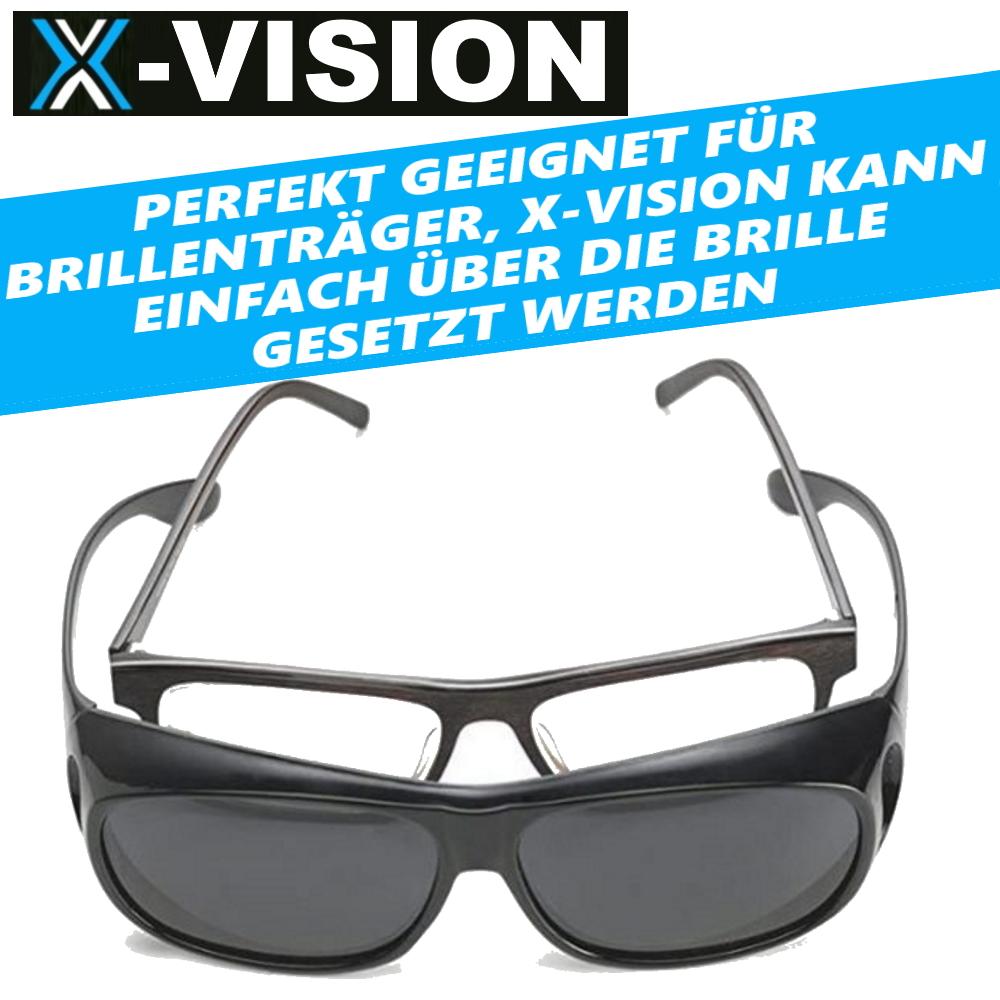 X-VISION Γυαλιά Ηλίου Γυαλιά Νυχτερινής Όρασης Γυαλιά Εφαρμογής Πάνω από Γυαλιά Πολωμένα 2τεμ.