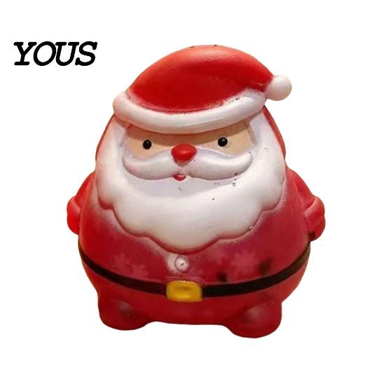 Portable Stress Balls Christmas Squeeze Toy, Santa Claus Shape Soft TPR Relief Sensory Fidget Relaxation for Adults Durable Novelty Hand Kneading Toy