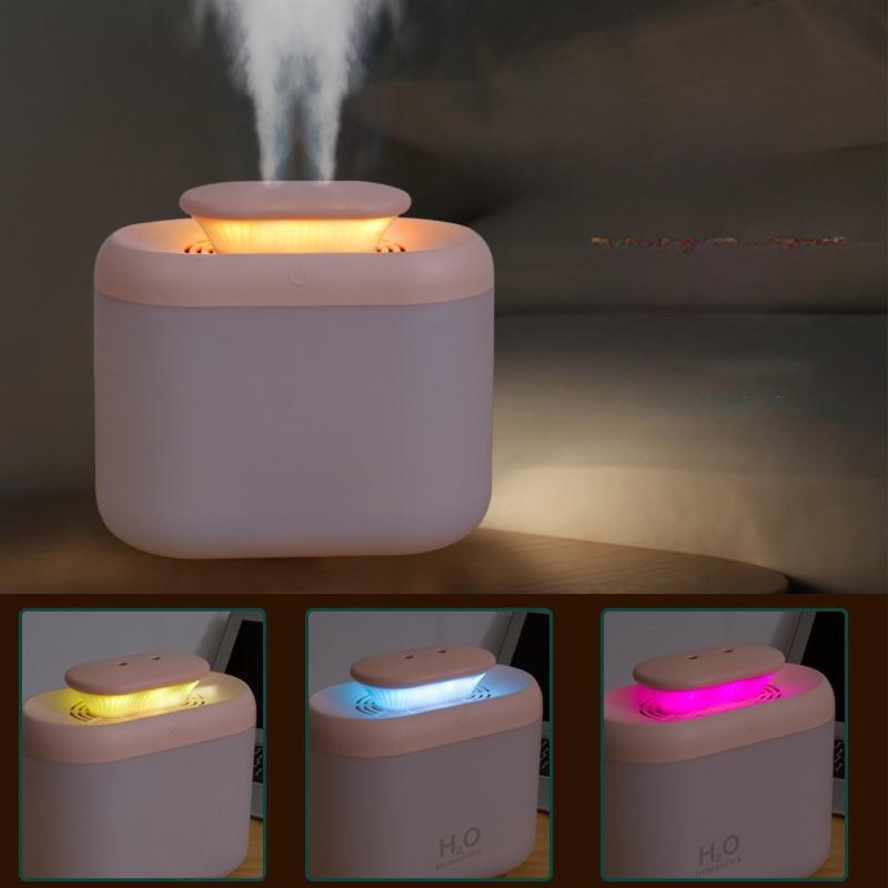 Large Capacity Colorful 3.3L Double Spray Mini Humidifier & Air Purifier
