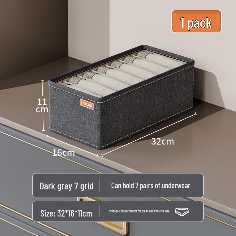 Foldable Wardrobe Organizer: Large Capacity Underwear & Miscellaneous Items Dustproof Storage Bin
