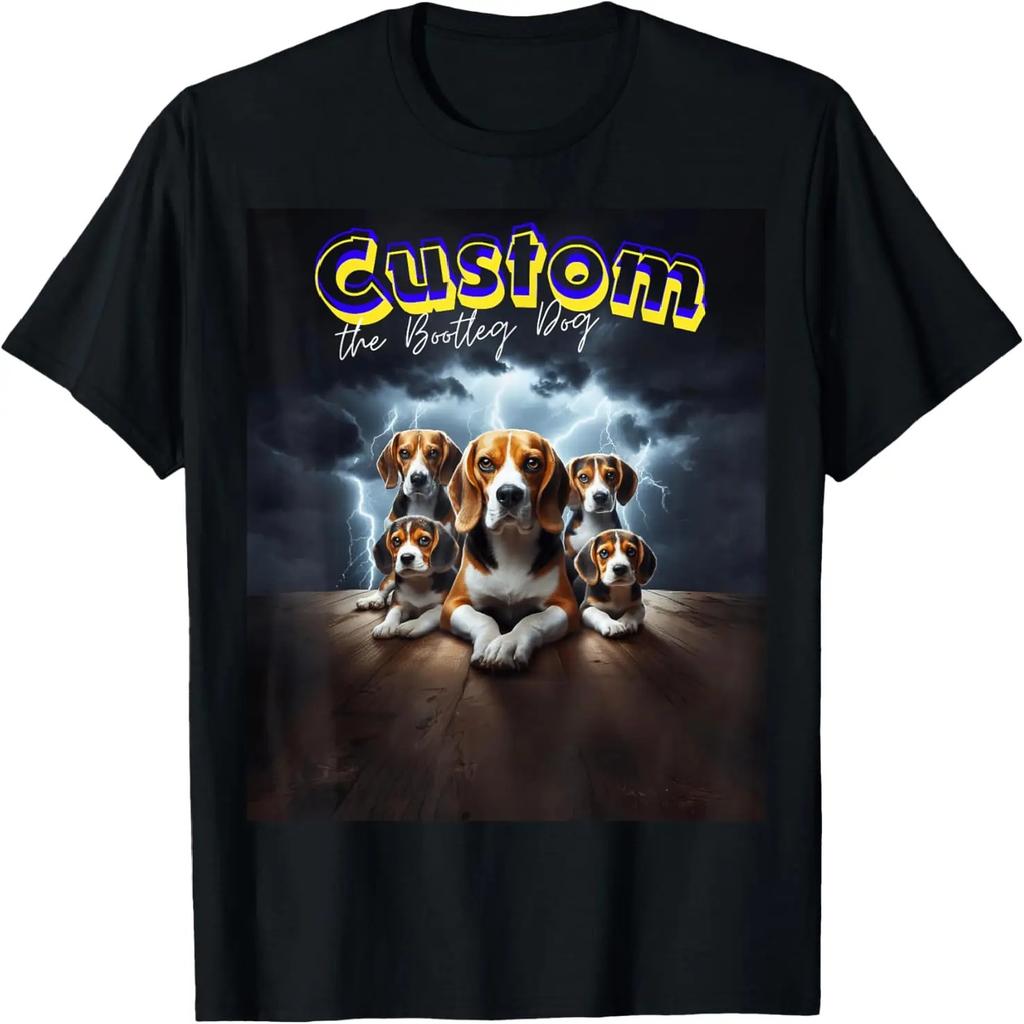 Dog Picture Custom Vintage 90s Beagle Picture tee T-Shirt