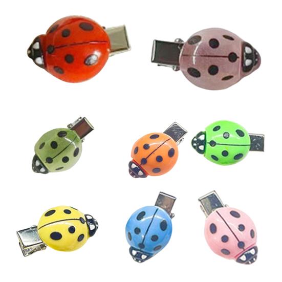 10Pcs Women Hair Clips Anti-slip Teeth Ladybug Decor Hairpins Bangs Buns Braids Multi-Purpose Styling Hair Pins