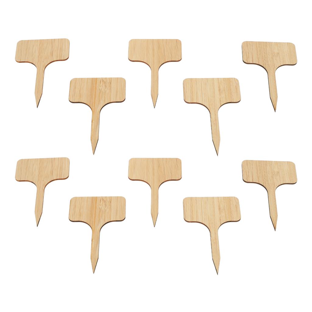 10pcs Plant Labels Bamboo Material Easy Writing 1/8 In Thickness Decorative Garden Markers for
