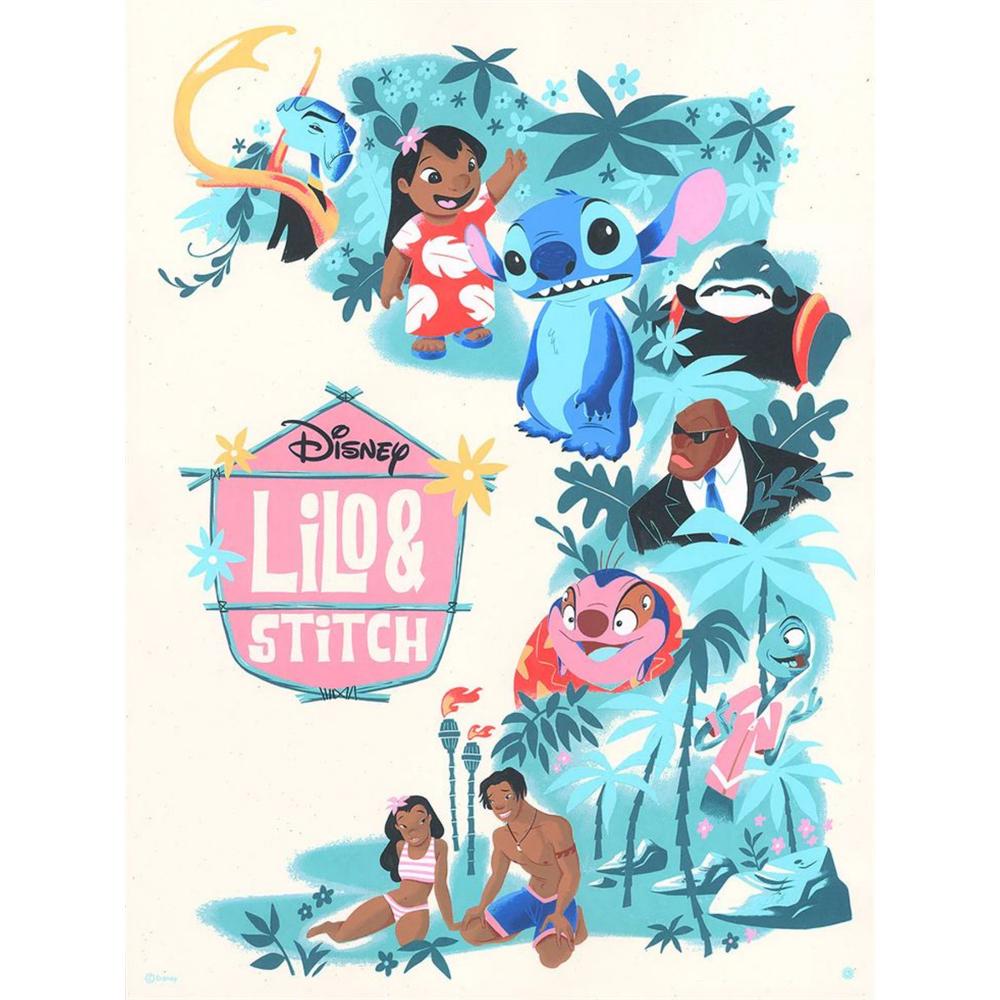 

Disney Diamond Painting Cartoon Lilo and Stitch Character Group Portrait Illustrations Handmade DIY Cross Stitch 5DFullDiamondMosaicHomeRoomDecoration Round 20x30cm