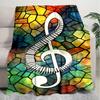 1PC Musical Symbols Music Printed Blanket, All Season Lightweight Home Office Outdoor Nap Multifunctional Blanket A19