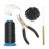 Hair Extension Tools Set Micro Silicone Rings Link 200pcs 5.0mm Micro Tube Beads Hair Extension Accessories
