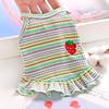 Striped Pet Cat Small Dog Bigbear Puppy Dog Clothes Skirt Spring Summer Thin