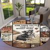 1PC Schnauzer Love Non-Slip Floor Round Carpet, Office, Family, Bedroom, Large Area Rug Indoor Rugs,  Durable Polyester-L0364
