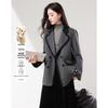 Women's Elegant Plaid Woolen Coat