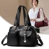 Simple Texture Fringed Personalized Large Capacity Single-shoulder Crossbody Soft Leather Bag for Women
