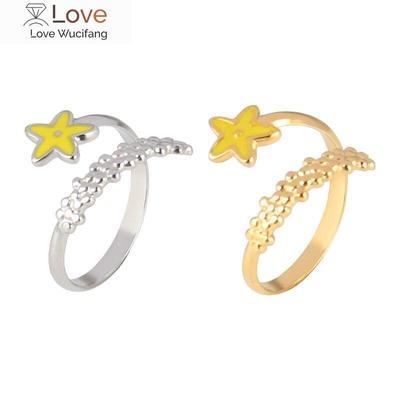 Stainless Steel Knuckle Ring Adjustable Rings For Women Colors Star Rings Fashion Wedding Jewelry Party Valentine 'S Day Gift