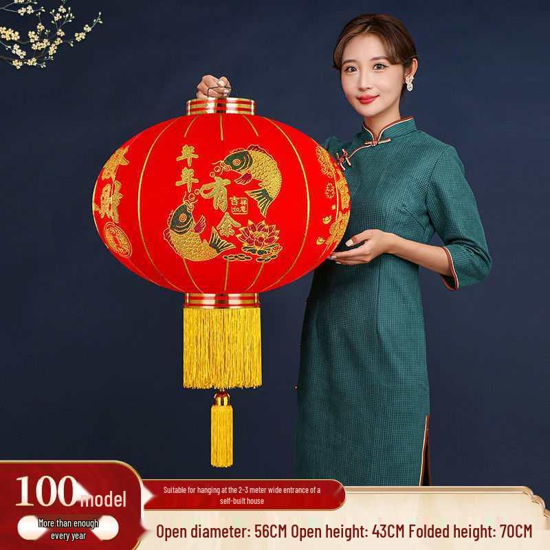 New Style Red Lantern with Lights for New Year and Spring Festival Decoration