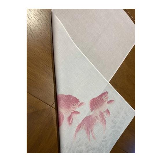 Ukiyo-e Tenugui Towel by Ohara Koson - Goldfish, Tokka Cotton 100%, Japan