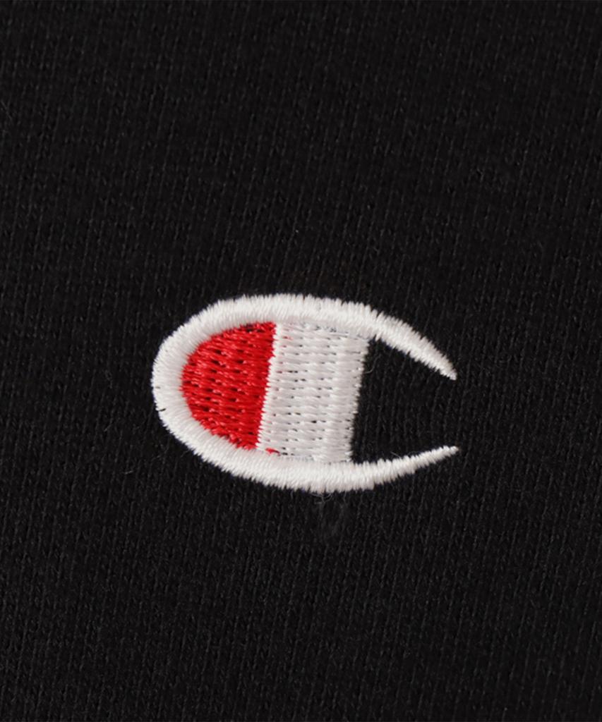 Champion Basic C Logo Regular Fit Zip-Up Hoodie Off Black