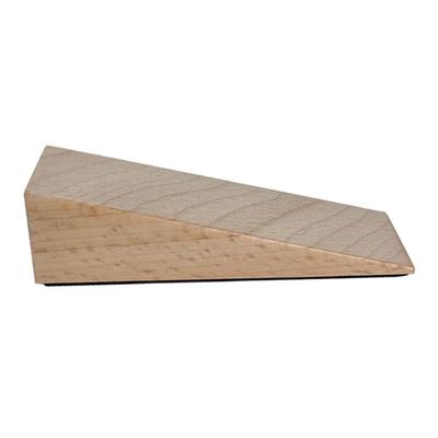 Door Stopper Non Slip Triangle Beech Noise Elimination Wood Door Stopper Wedge for Home Light Color