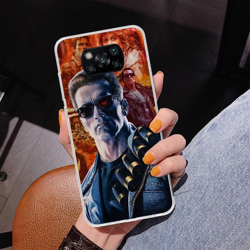 Arnold Schwarzenegger Terminator Phone Case For Xiaomi Poco X7 X6 X5 Pro F7 Ultra Redmi 15C 15 13C 13 12C 12 10 10A 10C 9 9A 9C