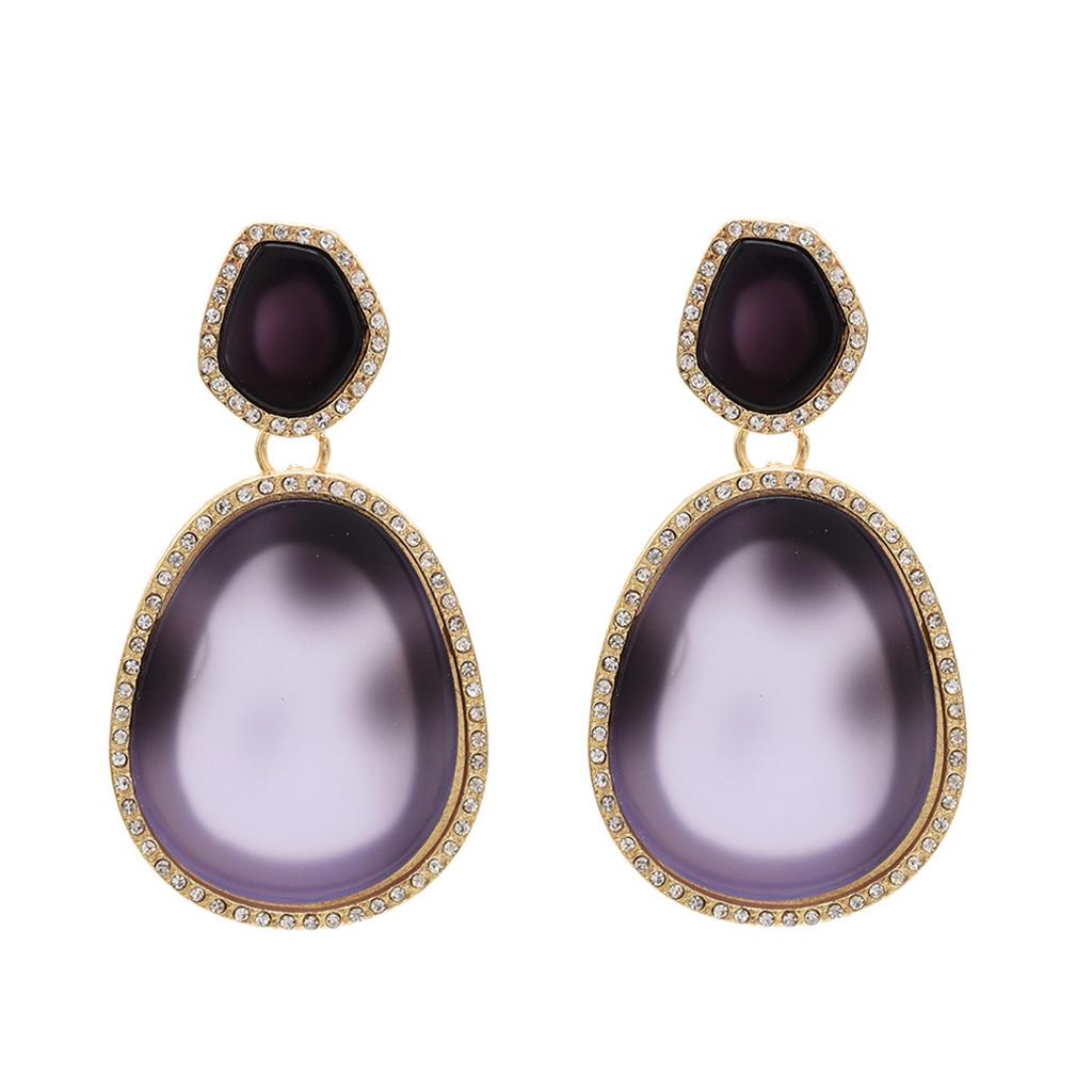 2022 New Products 16 Colors New Rhinestones Jewelry Statement Earrings Big Glass Drop Earrings for Women Fashion Accessories