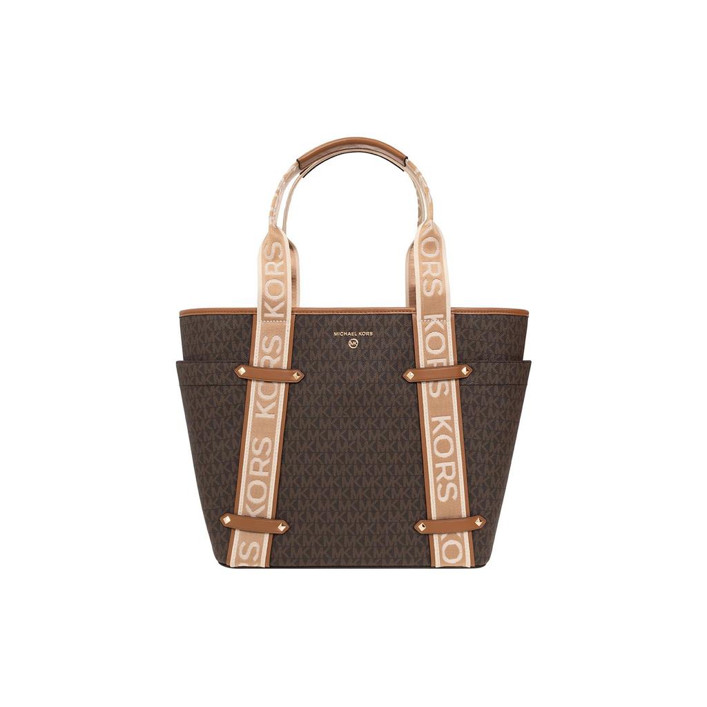 New MICHAEL KORS Canvas One Shoulder Handbags Women's Brown 30T2G5VT3B-252