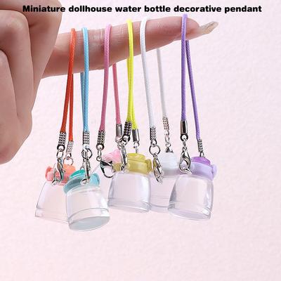 Dollhouse Mini Kettle Water Cup Set Cute Kawaii Miniature Drinkware Doll House Kitchen Decor Accessories