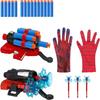 2 Pieces Spider Web Shooter Hero Wrist Launcher Playset with RPG Rocket Gloves Fun Kids Decorative Wrist P Toys