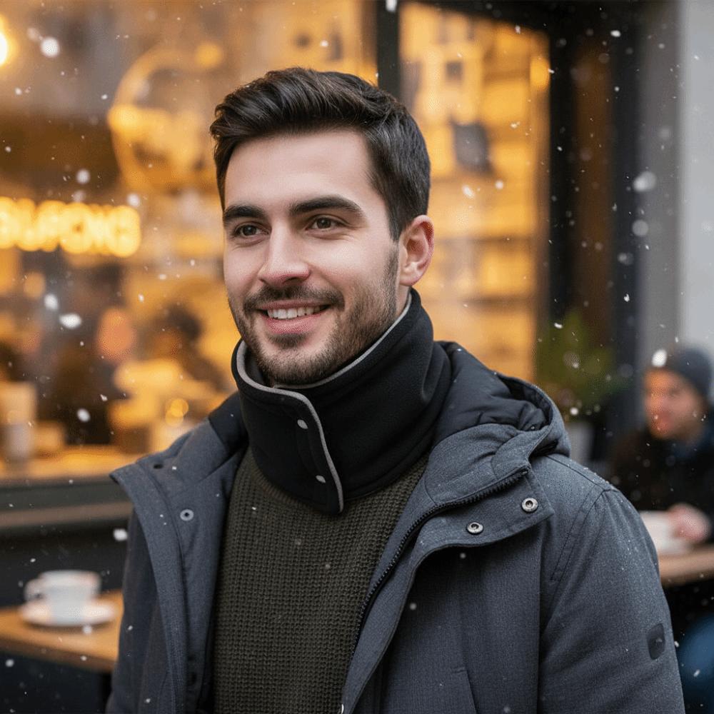 Polar Fleece Winter Knitted Scarf Double-sided Warm Neck Warmer Luxury Fleece Muffler  Outdoor