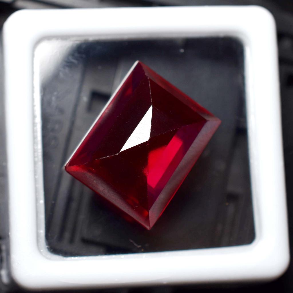 Natural Red Ruby Loose Gemstone 9.85 Ct Emerald Cut for Jewelry Making and Gem Collections